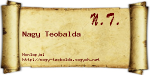 Nagy Teobalda névjegykártya